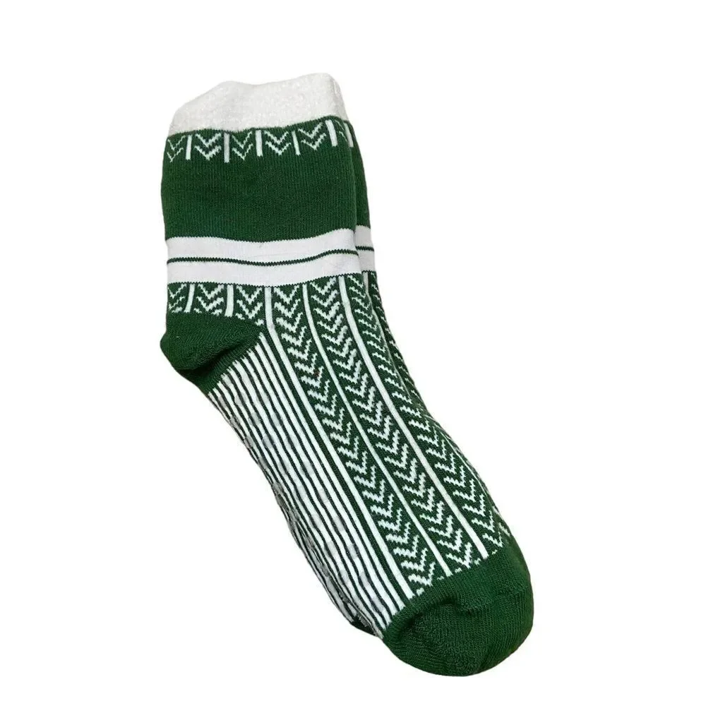 New without Tags Green Bay Packers Thick Fleece Lined Knit Sipper Socks One Size